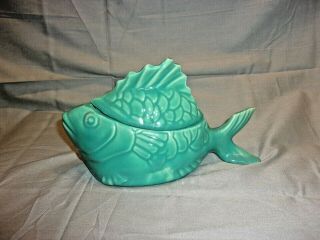 Vintage Ceramic " Chicken Of The Sea Tuna " Server/baker Mfg.  1930 