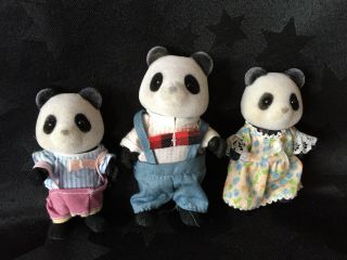 Panda Sylvanian Families X 3 Figures