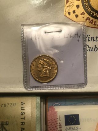 1881 Liberty Head/ Half Eagle 5 Dollar Gold Coin