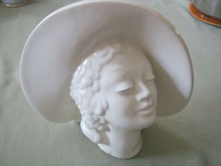 Large Art Deco Lady Head Vase