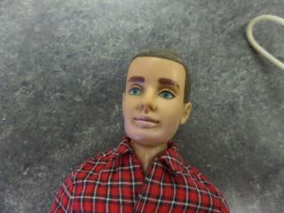 Vintage Ken Doll By Mattel With Flocked Hair