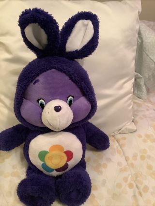 Care Bears Harmony Bear 15” Bunny Ears Easter Rabbit Plush