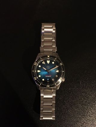 Zelos Mako 3 Teal 40mm Automatic Dive Watch 300m