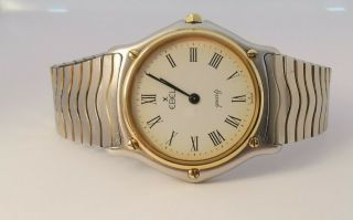 Ebel Classic Wave 18k Gold And Stainless Steel 181903 Mens Watch Box And Papers