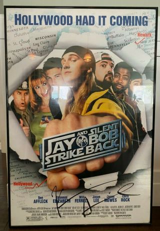 Jay And Silent Bob Strike Back Autographed Movie Poster By Kevin Smith