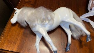 Old Vintage Barbie / Doll White Horse As Found As Pictured
