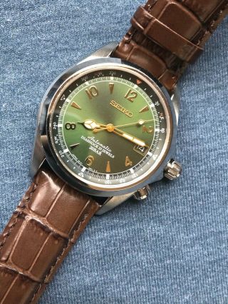 Seiko Sarb017 Alpinist Leather Strap And Stainless Steel Bracelet