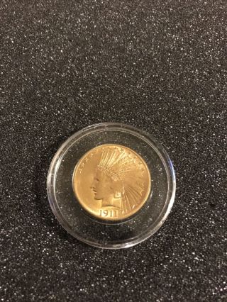 1911 Indian Gold Eagle (cleaned)