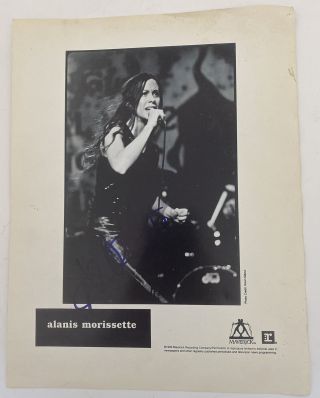 Alanis Morissette Signed Photo 1999 Maverick Recording Consolidated Sports