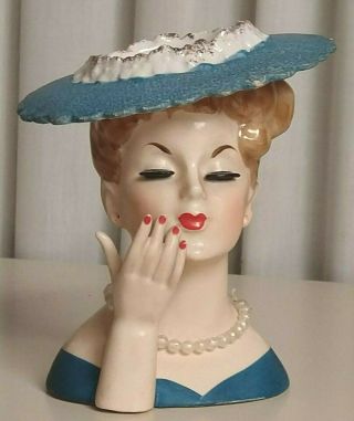 Vintage Napco Lady Head Vase C3307c 1958