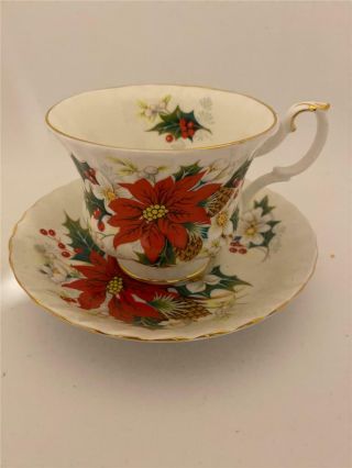 Royal Albert Poinsettia Tea Cup & Saucer Set