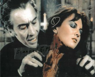 Universal Monsters - Hammer Horror - Caroline Munro - Signed - 8x10 - With - Christopher Lee