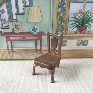 Vintage Sylvanian Families Tomy Furniture | Brown Ornate Dining Chair X 1