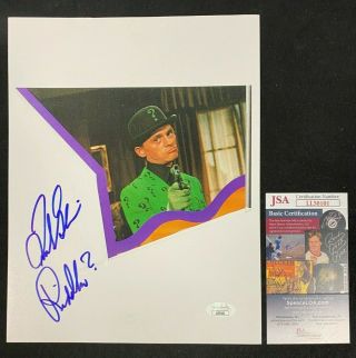 Frank Gorshin Hand Signed Autographed 8x10 " Batman Riddler Color Photo Jsa/coa