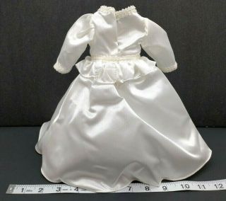 Vintage Doll Wedding Dress Bridal Gown Cream Color 10 