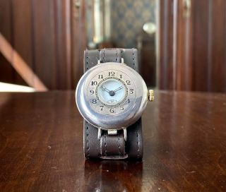 1917 Bulla Semi Hunter Trench Watch,  Silver Cased 35mm,  Military Style,