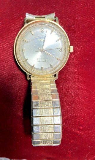 VINTAGE 14K Longines Grand Prize Automatic Watch (STAINLESS STEEL STRAP) 2