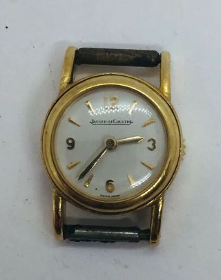 Jaeger Lecoultre Vintage 18k Yellow Gold Back Wind Ladies Watch
