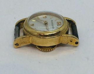 Jaeger LeCoultre Vintage 18k Yellow Gold Back Wind Ladies Watch 4