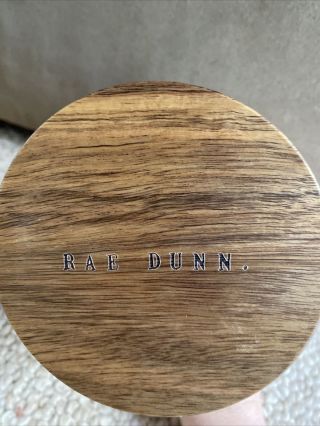 HTF Rae Dunn COFFEE Canister Wood Lid Large Letter LL By Magenta 2