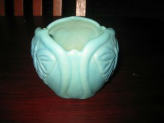 Vintage Van Briggle Pottery 3 X 4 Inch Butterfly Moth Flower Pot