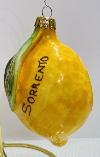 Vietri Pottery - 4 Inch Sorrento Lemon.  Made/painted By Hand - Italy