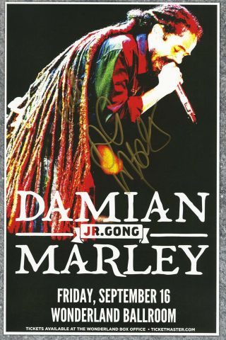 Damian Jr.  Gong Marley Autographed Concert Poster