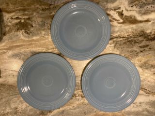 Set Of 3 Fiestaware Periwinkle Blue 10 1/2 " Dinner Plate