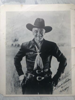 William Boyd Hopalong Cassidy Autographed 8x10 Photo Signed " Hoppy "