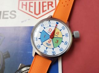 Vintage 1960s Heuer Yacht Timer ref.  503.  512 wrist stopwatch stop watch Tag 2