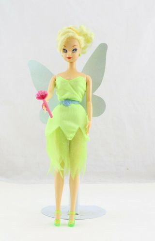 Disney Store Classic Princess Tinker Bell Doll Pixie Barbie 11.  5 " Peter Pan Wand
