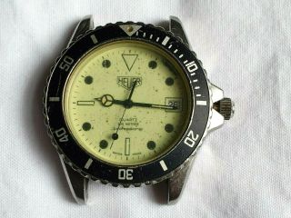 Vintage Heuer Night Diver 980.  113 Full Lume Dial Quartz Watch - Needs Service