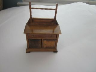 Doll Furniture Wood Wash Stand 4.  25 " T