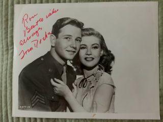 Tom Drake Actor And Gloria De Haven Actress Signed Photo By Tom In Person.