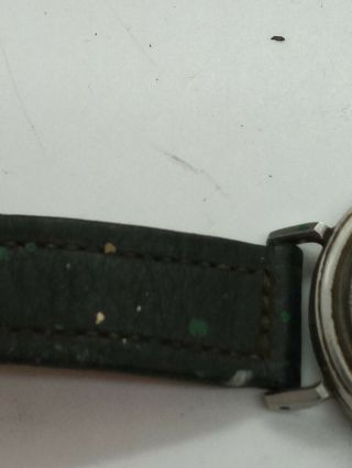 Vintage men ' s movado watch black dial military style not 6