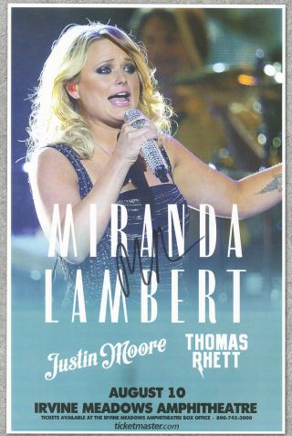 Miranda Lambert Autographed Gig Poster