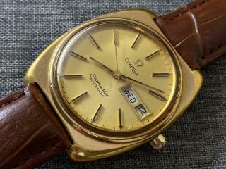 Vintage Omega Automatic Seamaster Day/date Cal.  1020 Gold,  166.  0216,  Swiss