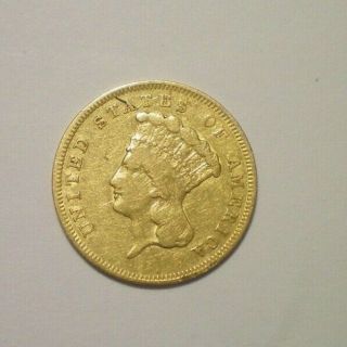 1856 S THREE DOLLAR GOLD VF 2