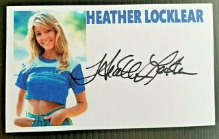 " Melrose Place " Heather Locklear " Amanda Woodward " Autographed 3x5 Index Card
