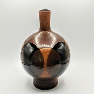Studio Art Pottery Weed Pot Vase Mid Century Modern Stone Ware Vase 9 "