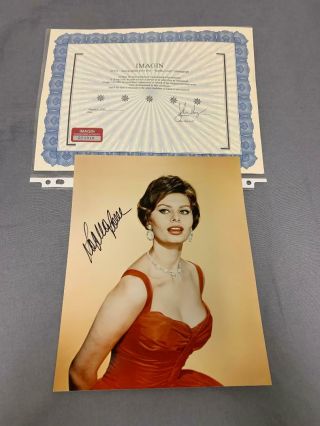 Actress Sophia Loren - Autographed/signed 8 X 10 Photo - Young - Sexy -