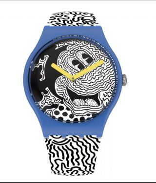 Disney X Keith Haring Swatch.  Unworn,  In With Tote Bag.