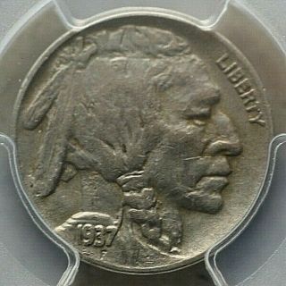 1937 D US Indian Head Buffalo Nickel 5 Cents,  3 Legs,  PCGS XF45 2