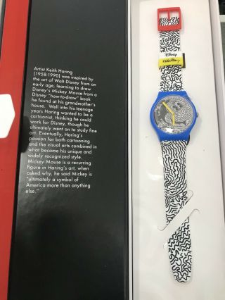 Swatch Keith Haring Eclectic Mickey Limited Edition Watch - Suoz336.