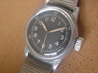 Ww2 Era Waltham Military Issue Wrist Watch.  Cal.  6/0 B.  Type A 11