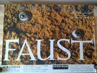 Faust - Very Rare Authentic Uk Film Poster (1994 Jan Svankmajer Movie)