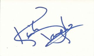 Kirk Douglas & Vintage In - Person Hand Signed Autographed Card