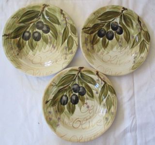 Tabletops Unlimited " Olive Grove " Dinner Plates - Set Of 3