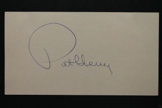 Pat Henry (d.  82) Comedian Frank Sinatra Dean Martin Autograph Signed Index Card