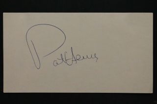 Pat Henry (d.  82) Comedian Frank Sinatra Dean Martin Autograph Signed Index Card 3